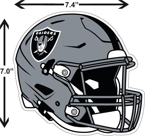 Siskiyou Sports NFL Las Vegas Raiders Helmet Auto Decal, Team Colors, One Size in Saudi Arabia