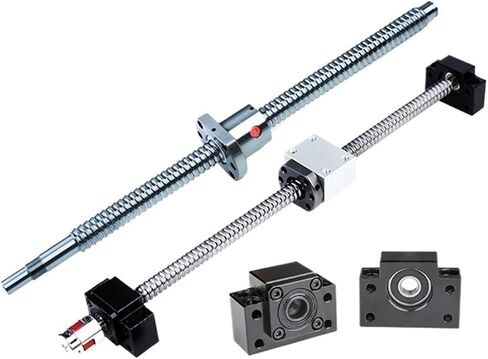 برغي الكرة المعدنية صامدة 1Set SFU1605 Ball Screw C7 End Machined +واحد شفة ballnut BFBK12 +Ballnut Housing +مؤيد (800 مم) in Saudi Arabia