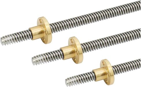 برغي الكرة المعدنية صامدة 1pcs 100mm-550mm 304 الفولاذ المقاوم للصدأ T12 منحرف المسمار المسمار مع الجوز النحاسي (100 مم) in Saudi Arabia