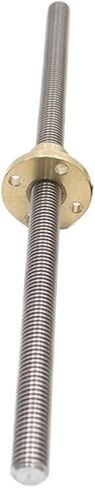 Metal Ball Screw nut THSL-300-8D Trapezoidal Rod T8 Lead Screw Thread 8mm Lead 2mm Length 100mm-500mm with Brass Nut(200mm) in Saudi Arabia