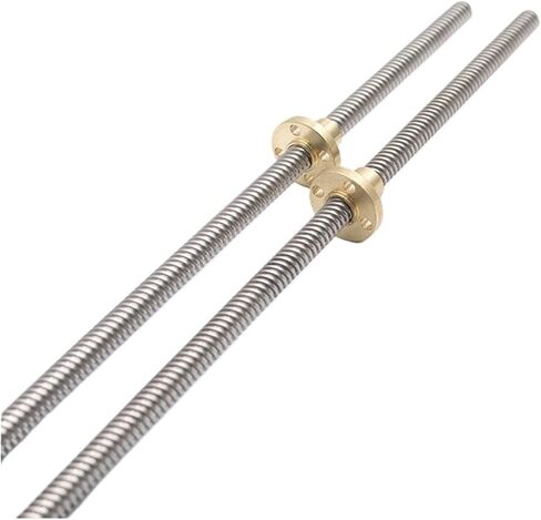 Metal Ball Screw nut THSL-300-8D Trapezoidal Rod T8 Lead Screw Thread 8mm Lead 2mm Length 100mm-500mm with Brass Nut(200mm) in Saudi Arabia