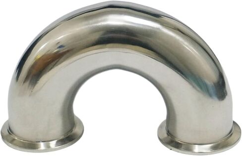 51mm O/D 2 "Tri Clamp 304 FERRULE FERRUULE 180 درجة منحنى الكوع ثلاثة أنبوب البرسيم من أجل البيرة in Saudi Arabia