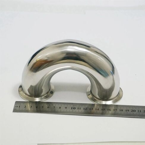 51mm O/D 2 "Tri Clamp 304 FERRULE FERRUULE 180 درجة منحنى الكوع ثلاثة أنبوب البرسيم من أجل البيرة in Saudi Arabia