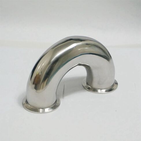 51mm O/D 2 "Tri Clamp 304 FERRULE FERRUULE 180 درجة منحنى الكوع ثلاثة أنبوب البرسيم من أجل البيرة in Saudi Arabia