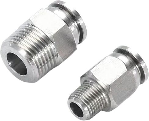 1pc SAP SS304 Pneumatic Hose Fittings PCAir Tube Connector 4/6/8/10/12mm Push In Hose Pneumatic Connectors PC 1/8 1/4 3/8 1/2 BSPT BSPT-ZG SS304 PC(6-01(6mm-1I8) 12g) in Saudi Arabia