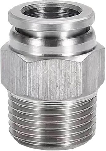 1pc SAP SS304 Pneumatic Hose Fittings PCAir Tube Connector 4/6/8/10/12mm Push In Hose Pneumatic Connectors PC 1/8 1/4 3/8 1/2 BSPT BSPT-ZG SS304 PC(6-01(6mm-1I8) 12g) in Saudi Arabia