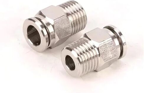 1pc SAP SS304 Pneumatic Hose Fittings PCAir Tube Connector 4/6/8/10/12mm Push In Hose Pneumatic Connectors PC 1/8 1/4 3/8 1/2 BSPT BSPT-ZG SS304 PC(6-01(6mm-1I8) 12g) in Saudi Arabia
