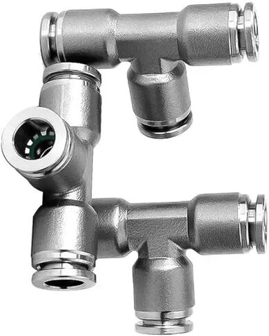 SAP PE-4 PE-6 SS304 pneumatic PE gas pipe quick insertion pneumatic Tee quick connector 304 Plug-in Gas Pipe Pneumatic jount(14x14mm) in Saudi Arabia