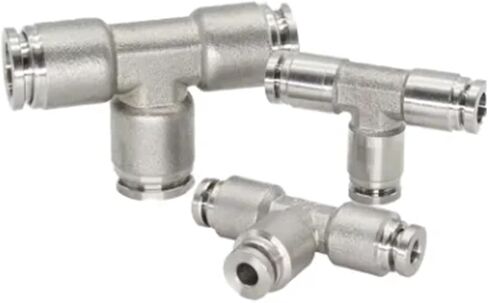 SAP PE-4 PE-6 SS304 pneumatic PE gas pipe quick insertion pneumatic Tee quick connector 304 Plug-in Gas Pipe Pneumatic jount(14x14mm) in Saudi Arabia