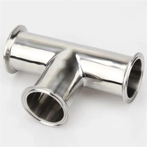 1pcs 19mm-108mm O/D 304 Ferrule Steeld Felet Ferrule 3 Way Tee Connector Fitting 1.5 "-4" Tri Clamp (76mm x ferrule 91) in Saudi Arabia