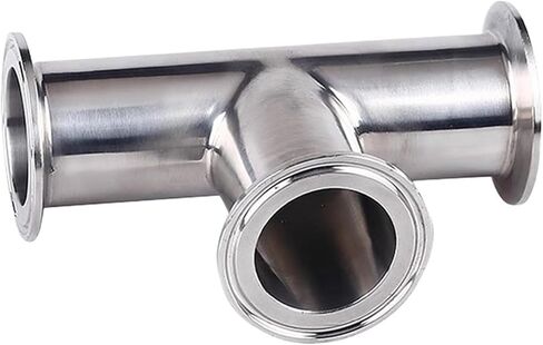 1pcs 19mm-108mm O/D 304 Ferrule Steeld Felet Ferrule 3 Way Tee Connector Fitting 1.5 "-4" Tri Clamp (76mm x ferrule 91) in Saudi Arabia