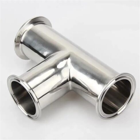 1pcs 19mm-108mm O/D 304 Ferrule Steeld Felet Ferrule 3 Way Tee Connector Fitting 1.5 "-4" Tri Clamp (76mm x ferrule 91) in Saudi Arabia