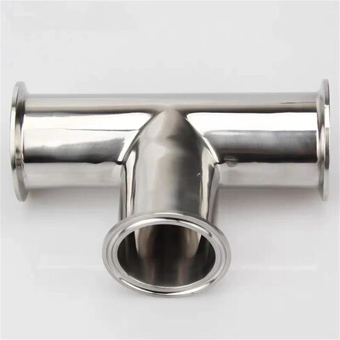 1pcs 19mm-108mm O/D 304 Ferrule Steeld Felet Ferrule 3 Way Tee Connector Fitting 1.5 "-4" Tri Clamp (76mm x ferrule 91) in Saudi Arabia