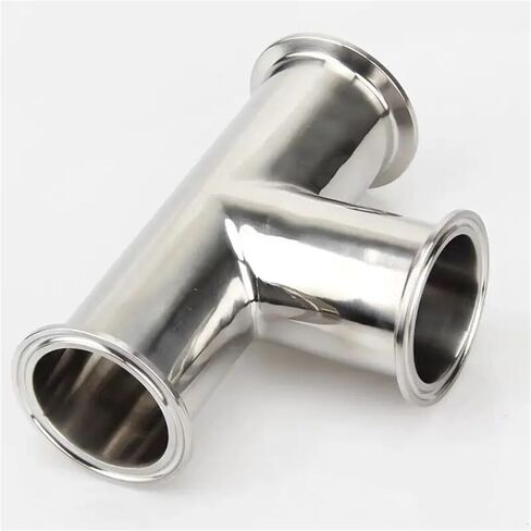 1pcs 19mm-108mm O/D 304 Ferrule Steeld Felet Ferrule 3 Way Tee Connector Fitting 1.5 "-4" Tri Clamp (76mm x ferrule 91) in Saudi Arabia