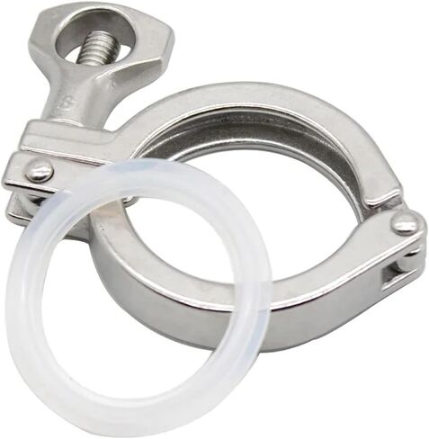 1/2 " - 4" TRI Clamp 25.4 50.5/64/77.5/91 106 119 مم طائرة OD SS304 من الفولاذ المقاوم للصدأ ثلاثي الالتصاق لخمر المنزل (5 قطعة ، 51 ملم فيرول 64_SS304) in Kuwait