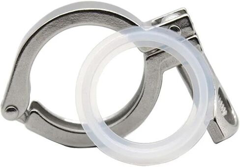 1/2 " - 4" TRI Clamp 25.4 50.5/64/77.5/91 106 119 مم طائرة OD SS304 من الفولاذ المقاوم للصدأ ثلاثي الالتصاق لخمر المنزل (5 قطعة ، 51 ملم فيرول 64_SS304) in Kuwait