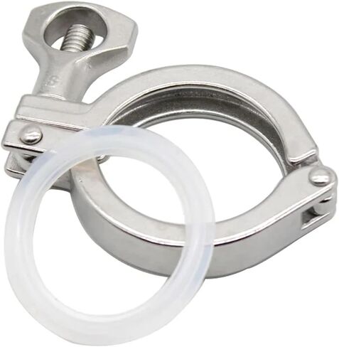 1/2 " - 4" TRI Clamp 25.4 50.5/64/77.5/91 106 119 مم طائرة OD SS304 من الفولاذ المقاوم للصدأ ثلاثي الالتصاق لخمر المنزل (5 قطعة ، 51 ملم فيرول 64_SS304) in Saudi Arabia