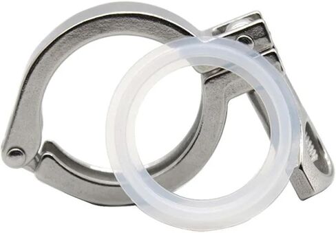 1/2 " - 4" TRI Clamp 25.4 50.5/64/77.5/91 106 119 مم طائرة OD SS304 من الفولاذ المقاوم للصدأ ثلاثي الالتصاق لخمر المنزل (5 قطعة ، 51 ملم فيرول 64_SS304) in Saudi Arabia