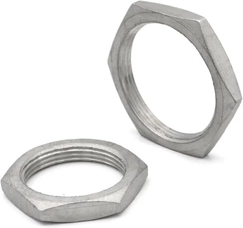 1/8"1/4"3/8"1/2"3/4"1"1-1/4"1-1/2"2" Stainless Steel 304 BSPT Internal Thread Hexagonal Lock Nut Pipe Fittings(1 Pc,1-1/4") in Saudi Arabia