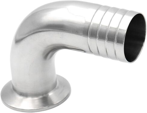 1pc 12.7/16/19/25/38/51mm OD OD خرطوم أنبوب التركيب TRI Clamp 90 درجة الكوع فيرول 50.5 64 مم من الفولاذ المقاوم للصدأ 304 (19 مم x فيرول 50.5) in Saudi Arabia