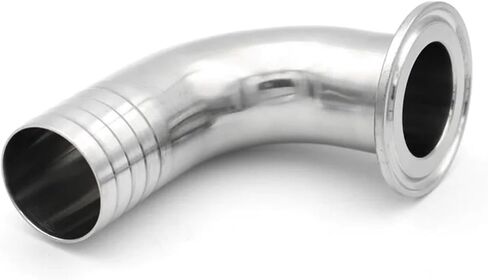 1pc 12.7/16/19/25/38/51mm OD OD خرطوم أنبوب التركيب TRI Clamp 90 درجة الكوع فيرول 50.5 64 مم من الفولاذ المقاوم للصدأ 304 (19 مم x فيرول 50.5) in Saudi Arabia