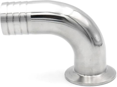 1pc 12.7/16/19/25/38/51mm OD OD خرطوم أنبوب التركيب TRI Clamp 90 درجة الكوع فيرول 50.5 64 مم من الفولاذ المقاوم للصدأ 304 (19 مم x فيرول 50.5) in Saudi Arabia