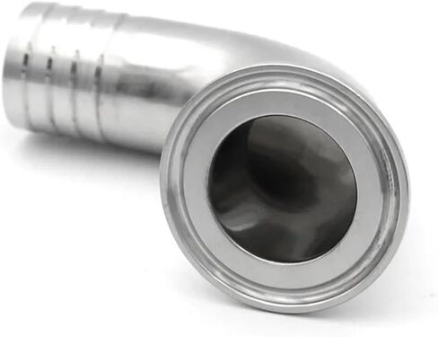 1pc 12.7/16/19/25/38/51mm OD OD خرطوم أنبوب التركيب TRI Clamp 90 درجة الكوع فيرول 50.5 64 مم من الفولاذ المقاوم للصدأ 304 (19 مم x فيرول 50.5) in Saudi Arabia