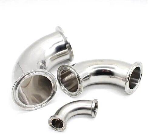 1PC SAP Three Clip Elbow Stains Steel SS304 316L 90 درجة كوع 19MM-102mm pittings محلية الصنع 3/4 "1" 1.5 "2" 2.5 "3" 4 "(SS316L ، 45 ملم-فيرول 64) in Saudi Arabia