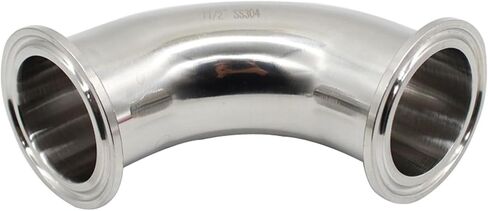 1PC SAP Three Clip Elbow Stains Steel SS304 316L 90 درجة كوع 19MM-102mm pittings محلية الصنع 3/4 "1" 1.5 "2" 2.5 "3" 4 "(SS316L ، 45 ملم-فيرول 64) in Saudi Arabia
