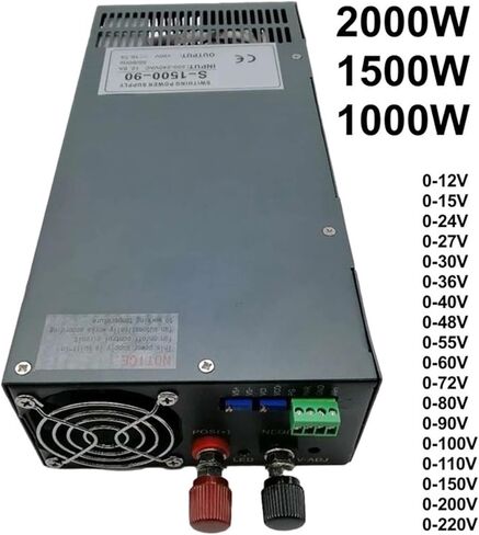 DC قابل للتعديل ، مزود الطاقة 2000W 1500W 1000W 12V 15V 24V 36V 48V 60V 72V 80V 90V 220V 300V Supplies (0-300V-1000W ، 110VAC) in Kuwait