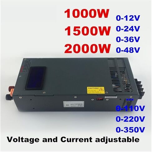 1000W 1500W 2000W ac-dc Switching Power Supply Voltage and Current Adjustable 12V 24V 36V 48V 70V 350V with Displayer(0-350V-1500W,220V) in Saudi Arabia