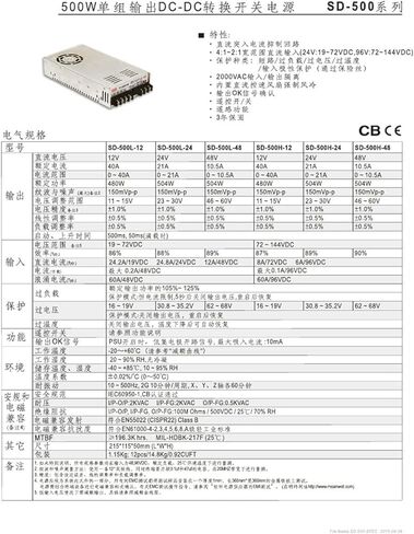 DC إلى DC Converter 500W Switching Power Supply SD-500L/500H 12V 24V 48V (SD-500H-12) in Kuwait