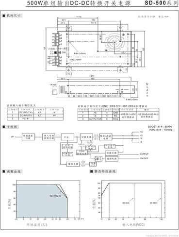 DC إلى DC Converter 500W Switching Power Supply SD-500L/500H 12V 24V 48V (SD-500H-12) in Kuwait