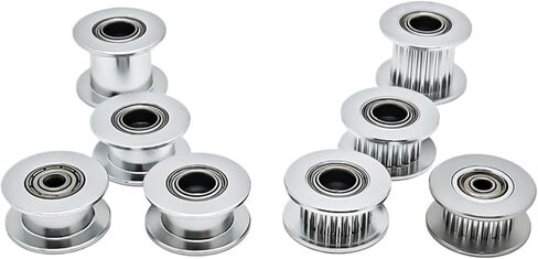 20 Teeth 2GT Idler Pulley Synchronous Wheel Bore 3/4/5/6/8mm with Bearing Belt Width 6/9/10/12/15mm 3D Printer GT2 Timing Pulley(Bore 3mm with Teeth,50pcs,15mm-Silver) in Saudi Arabia
