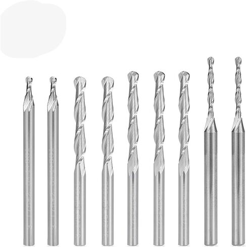Aluminum Cutting End Mill 3.175mm(1/8'') Shank Spiral Ball Nose Milling Cutter for Metal Aluminum Brass 2 Flute CNC Router Bit 1Pcs(3.175x1.5x12x40mm) in Saudi Arabia