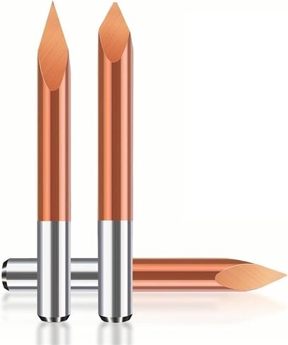 3 حافة البت 3D قاطع الطحن 4/6MM شانك المغلفة V بت Carbide End Mill CNC بت بتات الخشب 1PCs (4x0.2x90) in Saudi Arabia