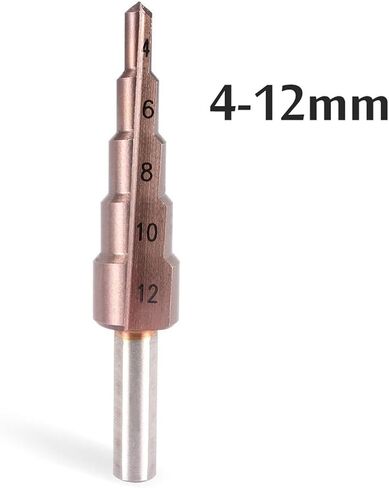 Metal Drill 4-12/20/32mm Step Drill Bit HSSCO High Speed Steel Cone Cobalt Drill Bits Tool Set Hole Cutter for Stainless Steel 1Pcs(4-32mm(1PC)) in Saudi Arabia