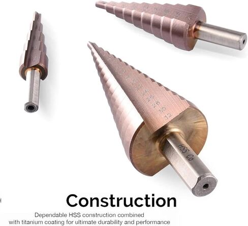 Metal Drill 4-12/20/32mm Step Drill Bit HSSCO High Speed Steel Cone Cobalt Drill Bits Tool Set Hole Cutter for Stainless Steel 1Pcs(4-32mm(1PC)) in Saudi Arabia