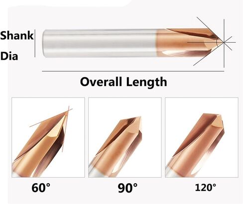 CNC TUNGSTEN CARBIDE CARBIDE CANTERSINK DRIVINT BET HRC55 Chamfer Milling Cutter for Steel ، 60 90 120 DEBURRING END MILL 1PCS (6MM (90 درجة)) in Saudi Arabia