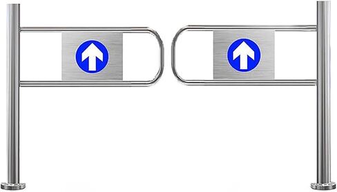 Stainless Steel Safety Swing Gate 90° - One-Way Design for Supermarkets, Factories & Parks - Durable Entrance Barrier (100×97 cm) in Kuwait