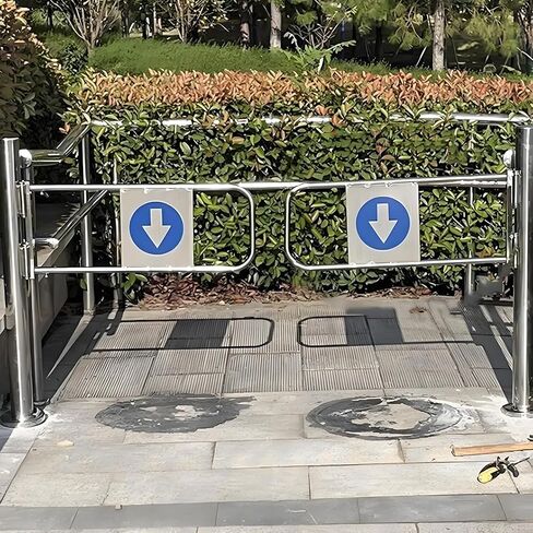 Supermarket Entrance Swing Gate, Spring-Loaded Security Door, 90° Manual Access Gate for Store/Library, Durable Safety Swing Gate, 150x100m, Ideal for High-Traffic Areas in Kuwait