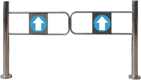 بوابة أمان من الفولاذ المقاوم للصدأ العالمي لمحلات السوبر ماركت وحدائق التسلية - بوابة التأرجح المحملة بنابض (50 × 97 سم) - حاجز مدخل متين لتحسين الأمان in Kuwait