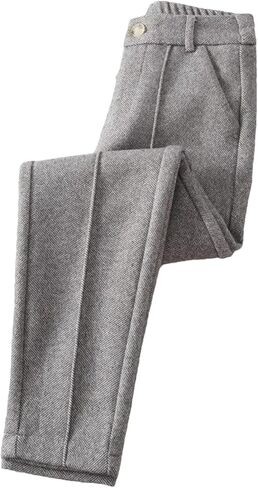 Women Wool Thick Pants Fall Winter High Waist Fleece Pant Slim Fit Warm Casual Pencil Trousers in Saudi Arabia