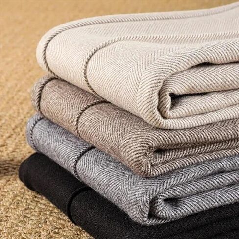 Women Wool Thick Pants Fall Winter High Waist Fleece Pant Slim Fit Warm Casual Pencil Trousers in Saudi Arabia
