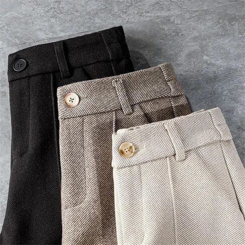 Women Wool Thick Pants Fall Winter High Waist Fleece Pant Slim Fit Warm Casual Pencil Trousers in Saudi Arabia