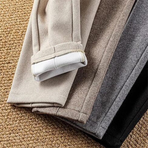 Women Wool Thick Pants Fall Winter High Waist Fleece Pant Slim Fit Warm Casual Pencil Trousers in Saudi Arabia