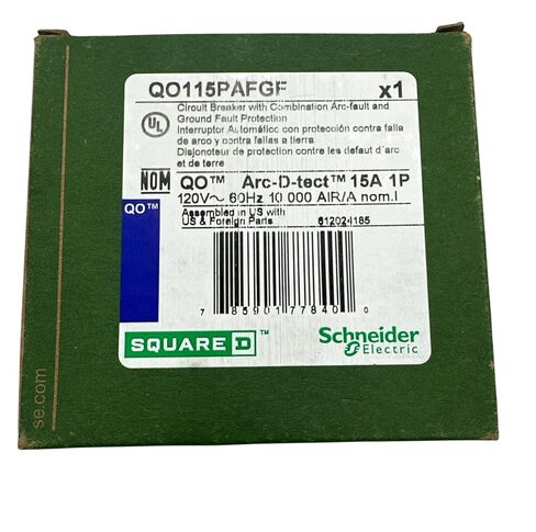 Square D QO115PAFGF (New Version of QO115PDF) 1 Pole Dual Function Circuit Breaker in Saudi Arabia