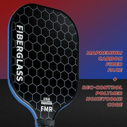 مجموعة Pickleball Paddles من 2 مع 4 كرات - سطح الألياف الزجاجية المعتمدة من USAPA ، والسيارة خفيفة الوزن ، غير قابلة للانزلاق - مجداف متميز لجميع مستويات المهارات الداخلية والخارجية in Saudi Arabia