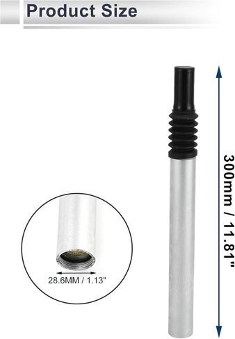 1 Pc Universal Bike Seat Posts Shock-Absorbing 28.6x300mm Bike Saddle Post Seat Tube Silver Tone Aluminum Alloy in Saudi Arabia