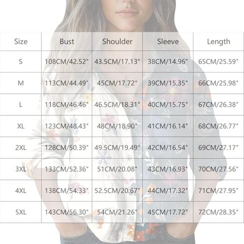 Womens 3/4 Sleeve Shirts Vintage Boho Retro Floral Print Tops Ladies Loose Fit Lightweight V Neck Button Down Blouses in Saudi Arabia